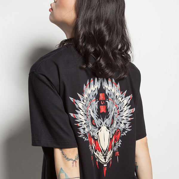 BLACK WING OVERSIZED TEE – EVILWEAR