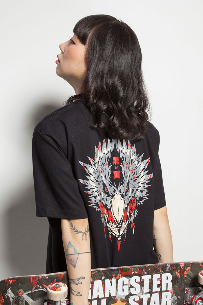 BLACK WING OVERSIZED TEE – EVILWEAR